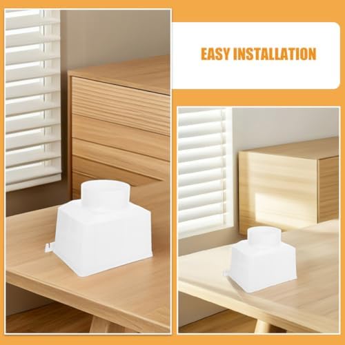 Abaodam White Plastic Downspout Rainwater Diverter Funnel Adapter Connector - Image 7