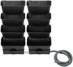 Vertical Wall Planter for Indoor Plant, 8 Pack, Black by kunghei