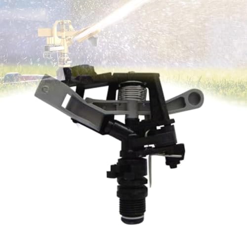 Brass Impact Sprinkler Head Pulsating 360° Adjustable Lawn Watering Unit by Unknown