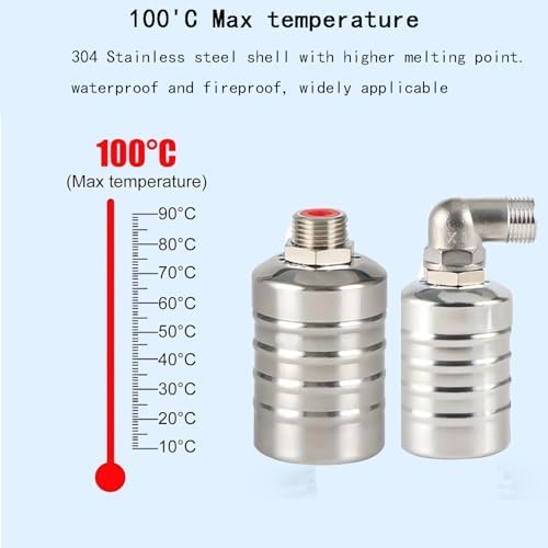 2 Packs Automatic Water Trough Float Valve Water Level Control Float Valves Float Ball For Tank And Pool Auto Shut Off Floating Valves Stainless Steel Home Accessories (3/4",Side Water Inlet) - Image 3