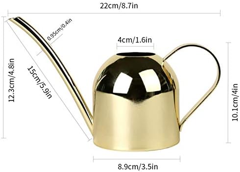 Naysku Long Spout Watering Can, Stainless Steel Rustic Retro Textured - Image 7