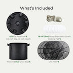 6 Pack Self-Watering Plant Pot Bases with 5 Gallon Grow Bags, Bottom Watering Plant Saucers with Wicking Irrigation System, Auto Watering Planter Kit for Indoor Outdoor Greenhouses Grow Tents Gardens - Image 4