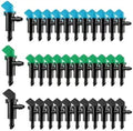 Drip Emitter 150 Pcs 4/7mm Adjustable Micro Drip Sprinkler Emitter Garden Flag Irrigation Drippers for Yard Greenhouse Watering System(4L Black) by Unknown