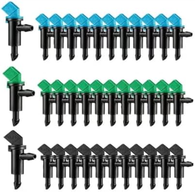 Drip Emitter 150 Pcs 4/7mm Adjustable Micro Drip Sprinkler Emitter Garden Flag Irrigation Drippers for Yard Greenhouse Watering System(8L Blue) by Unknown