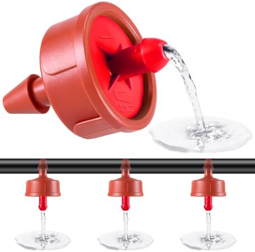 300pcs 4Gph Pressure Compensating Drippers for Drip Irrigation by NRWRTY