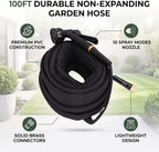 Garosa 100ft Non Expanding Garden Hose Flexible Water Hose - Image 7
