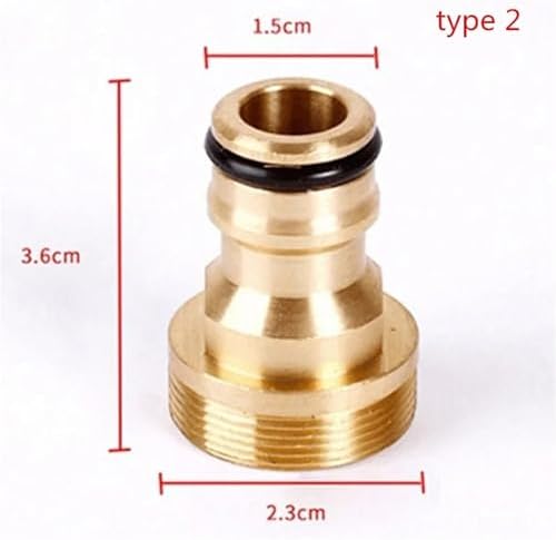Brass Garden Hose Tap Connector 14pcs High Pressure Durable Handheld Water Gun Accessories Garden Lawn Watering Car Wash Sprinkler Tool Hose Adjustable Brass Nozzle - Image 2