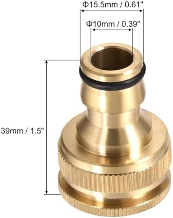 Hose Connector 4pcs Brass Faucet Tap Connector Hose Adaptor Quick Connecter Copper Hose Coupling Adapter for Garden Fitting - Image 2