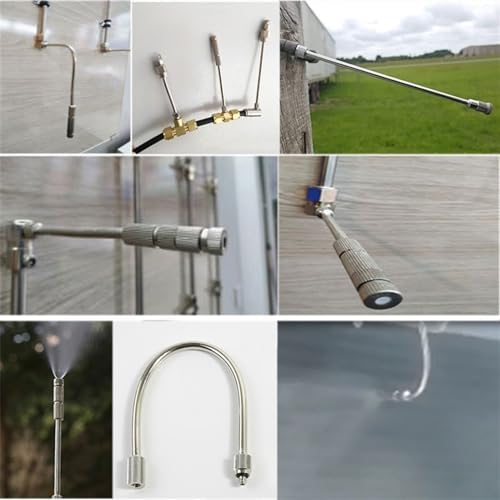 60 Pack 3/16'' Mist Nozzle Extension Pole Flexible Brass Mist Nozzles Extension Rod 10/24 UNC, Misting System Fitting Nozzle Extension for Fog Nozzle(Size:Pole 10cm,) - Image 5