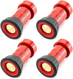 QWORK Fire Hose Nozzle, 4 Pack 1-1/2" Heavy Duty NPSH/NPT Thermoplastic Constant Flow Fog Nozzle, Brass and Polycarbonate, 100 Psi by QWORK