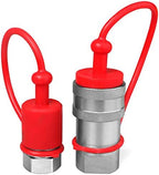3/8" Ag ISO 5675 Pioneer Hydraulic Quick Connect Couplers with Dust Caps - Image 4