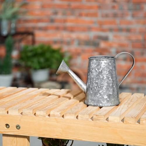 MyGift 5 Inch Mini Rustic Galvanized Metal Decorative Vase in Vintage Style Watering Can Design for Dried Flowers and Artificial Plants - Handcrafted in India (Pack of 2) - Image 7