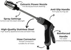 High Pressure Hose Nozzle with Foam Cannon, Metal Water Spray Gun for Car Wash & Garden 360° Rotating, Durable Stainless Steel Spray Nozzle (Grey-a,One Size) - Image 6