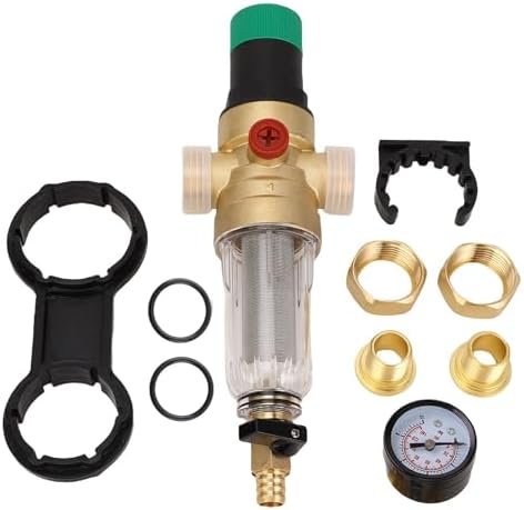 1in DN25 Water Pressure Regulator, Brass Pressure Reducer, Home Regulator with Backwash Filter & Meter Fittings, Ideal for RV Travel Trailer Water Hose - Image 6