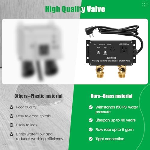 WiFi Smart Water Shutoff Valve with Leak Sensor, 3/4" Brass Valve & Extra Hose, Effortless Remote Control and Real-Time Water Leak Alerts via App - Image 4
