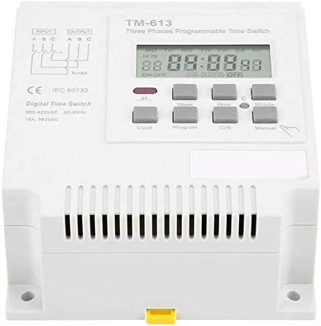 Control Power Timer Switch, Digital LCD Power Programmable Switch Relay Tm163 Three Phases 380V Smart Weekly Programmable Time Relay Limit Switches - Image 6