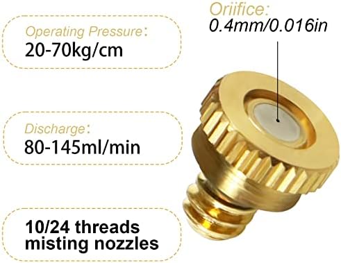 KUWAN 0.016" Orifice (0.4mm) Thread UNC 10/24 Brass Misting Nozzles 150PCS - Image 2