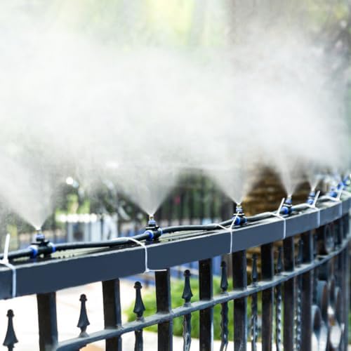 Drip Irrigation System Automatic Heat Dissipstion Sprinkler System for Street, Site Fence/Garden Watering Drip Irrigation Kit, Cooling Spray Equipment for Farm Factory by Unknown