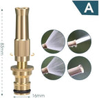 2 pcs Adjustable Brass Nozzle 1/2 3/4 Garden Hose Copper Adapter Quick Water Connector(A) - Image 2