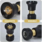 Fire Style Garden Hose Sprayer Nozzle, 40l/min Black Plastic Zinc Alloy - Image 5
