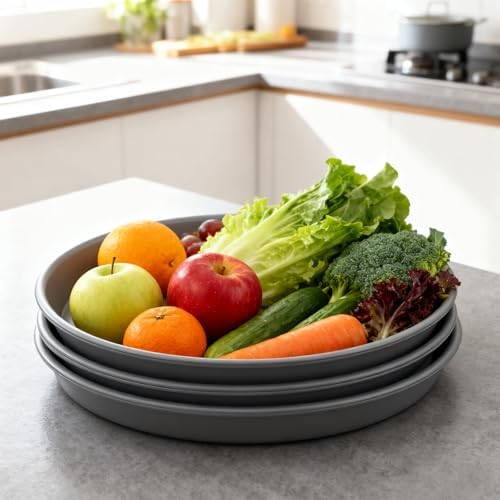 TITE Plant Saucer Heavy Large Planter Durable Thicker Plastic Plant Trays for Indoors and Outdoor,Plant Saucer Drip Trays (Grey, 16 inch) - Image 4