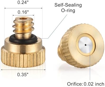 CozyCabin 30Pcs Flexible Mister Extensions with 30pcs Brass Misting Nozzle Kits, 5.9 Inch Brass Mist Rod for Mister Nozzles, Bendable Copper Extended Pole 10/24 UNC Thread for Outdoor Cooling System - Image 3