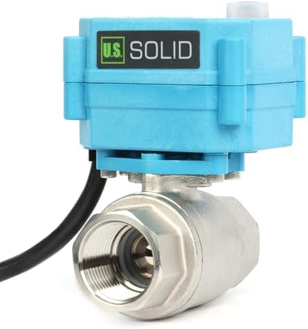 U.S. Solid 3/4 inch NPT 304 Stainless Steel Motorized Ball Valve - Plastic Electrical Ball Valve, 2 Wire Auto Return, AC 110~230V, Normally Closed, IP67, NSF Certified - Image 7