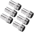 6pcs Stainless Steel Hose Barb Fittings 1-1/2"Barb to 1-1/2"NPT Male by Kozelo