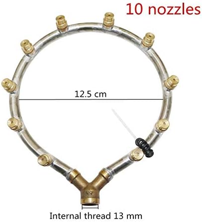 Garden Lawn Sprinkler Irrigation System M14*1.5MM Adjustable Ring Atomizing Nozzle 1/2 Inch External Thread Filter Garden Agricultural Irrigation Mist Cooling Nozzle (Color : 10 Nozzle) - Image 2