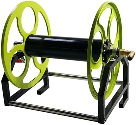 Retractable Hose Reel, Wall-Mounted Garden Hose Holder with Handle, Portable Cart for Outdoor Use, Ideal for Yard and Patio - Image 2