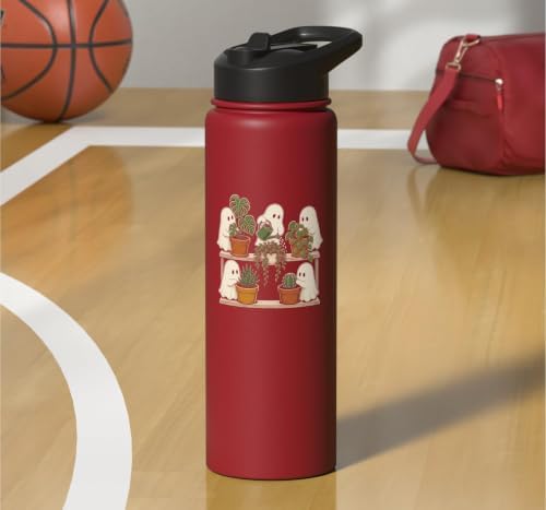 Plant Halloween Ghosts Watering Houseplant Lover Gift Stainless Steel Insulated Water Bottle - Image 7
