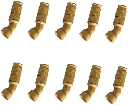 Irrigation Nozzles Adjustable Copper Atomizing Nozzles Drip Irrigation Sprayers Garden Cooling Irrigation Equipment Brass Elbow Nozzle 10pc by Unknown