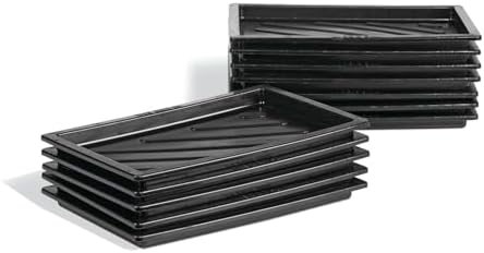 PIG Multifunctional Easy to Clean Tray | Boot Shoe Tray | Garden Work Tray | Car Oil Drip Tray | Indoor or Outdoor Use | 11.5" W x 17.5" L x 1" H | 0.67 Gallon Sump Capacity | 12 Count | PM50846-1108 by NewPig