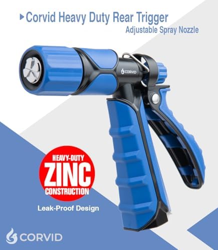 20-Pack Corvid Heavy Duty Rear Trigger Adjustable Spray Hose Nozzle – Durable Zinc Construction with Adjustable Stream Control – Ideal for Car Washing, Lawn & Garden, and Outdoor Cleaning Tasks - Image 3