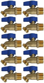 10 Pack XFITTING 3/4" Male x 3/4" GHT Hose Bibb No-Kink, 1/4 Turn by Unknown