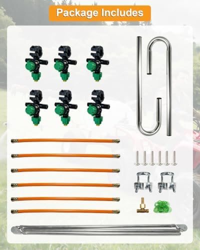 6 Nozzle ATV/UTV Sprayer Boom Kit with 2 Heavy-Duty Hooks, 122" Foldable - Image 2