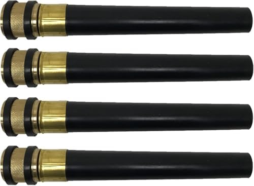Hi-Tech Adjustable Bend & Spray Water Hose Nozzle – Heavy-Duty, Leak-Proof Nozzles for Car Washing and Lawn Care (4 Pack) by DiscountCarCareProducts