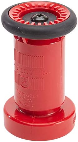 Heavy Duty Plastic 2" Fire Nozzle (NPSH) with Durable Rubber Bumper - Red - Image 2