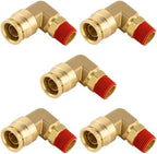 90° Swivel Male Elbow, 5/8" Tube x 3/8" NPT, DOT Approved 5PCS by BOERAY