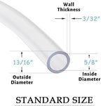 DAVCO 5/8" ID x 100ft Clear Vinyl Tubing, Low Pressure Flexible PVC Tubing, Heavy Duty UV Chemical Resistant Lightweight Plastic Vinyl Hose, BPA Free and Non Toxic - Image 2
