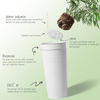 KOL 28'' Tall Galvanized Steel Planter Pot - Flower Pot with Water Level Indicator for Plants - 2-Pack Self Watering Planters - Round White Powder Metal Planter Box - Indoor Outdoor Grande Plant - Image 3