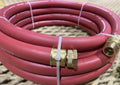 Heavy Duty 3/4" x 25ft 300psi Red Industrial Water Hose, Standard GHT Fittings Concrete Pump Parts Washout Ready Mix (H07525-WATER) by ConForms