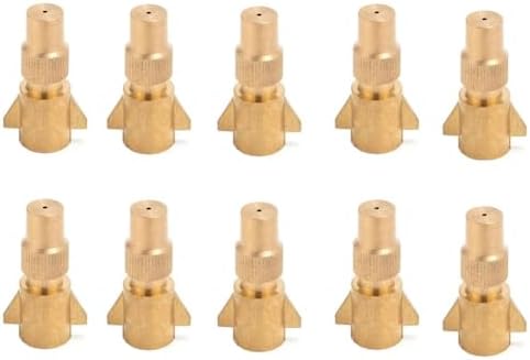 Irrigation Nozzles Adjustable Copper Atomizing Nozzles Drip Irrigation Sprayers Garden Cooling Irrigation Equipment Brass Aircraft Nozzle 10pc by Unknown