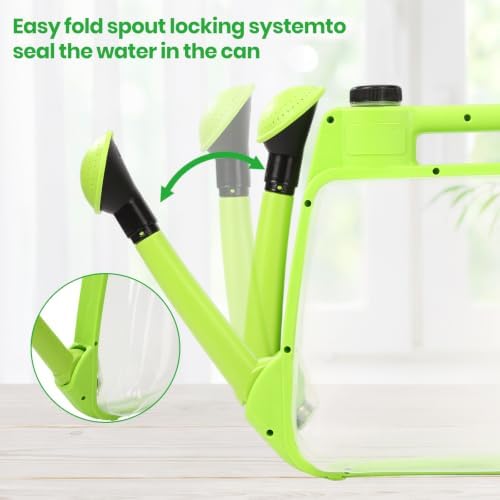 1.59 Gal Green Clear Plastic Foldable Watering Can - Image 4