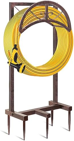 Garden Water Hose Holder 5 Spikes, Brown Hose Stand for Outside for Outside by SHUONIVS