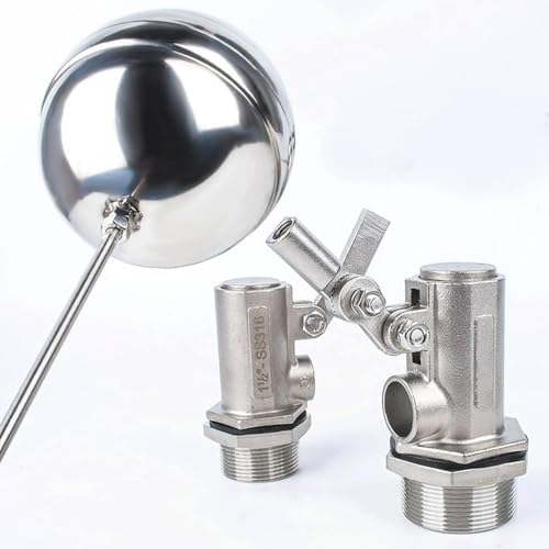 316 Stainless Steel Float Ball Valve 1/2" & 3/4" Port Automatic Water Level Controller with Adjustable Wheel(0.5inch) - Image 4