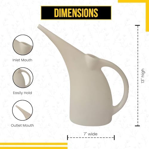 2 Pack Watering Can 1/2 Gallon - Small Watering Can for Indoor Plants - Outdoor Watering Can - White Plant Waterer - Plastic Watering Can for Garden - Image 2