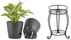 FaithLand 2 Tier Plant Stand and 2-Pack 8 Inch Self Watering Pots Bundle by FaithLand