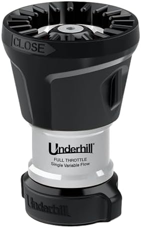 Underhill Magnum UltraMAX Premium PRO Series-Full Throttle ¾ Inch Garden Water Hose Nozzle, Sprayer, Jet, Metal and Rubber, Adjustable, NG600-SFH-75 by Underhill