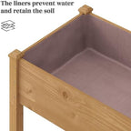Raised Garden Bed Elevated Wood Planter Box with Shelf Garden Planter - Image 3